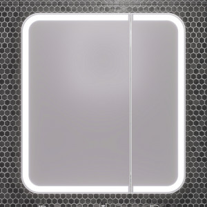 Зеркало-шкаф Opadiris Элеганс 90 с подсветкой белый матовый