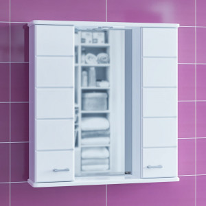 Зеркало-шкаф СанТа Омега 75 с подсветкой