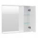 Зеркало-шкаф Volna Lake 80 с LED подсветкой правое белый — рис. 2