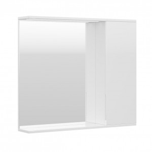 Зеркало-шкаф Volna Lake 80 с LED подсветкой правое белый