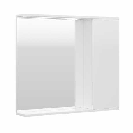 Зеркало-шкаф Volna Lake 80 с LED подсветкой правое белый