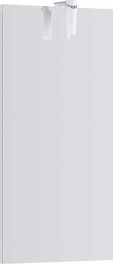 Зеркало Aqwella Леон-MP 40 белое, со светильником