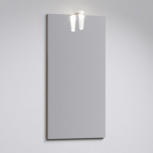 Зеркало Aqwella Леон-MP 40 дуб сонома, со светильником