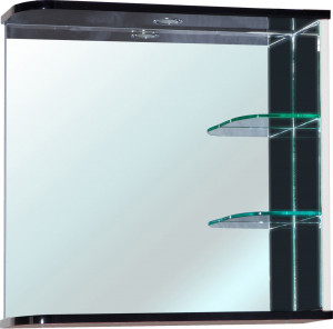 Зеркало Bellezza Рио 70 R, черно-белое, с подсветкой