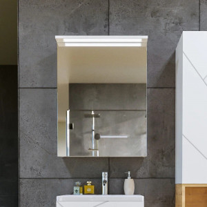 Зеркало Бриклаер Кристалл 40 с подсветкой белое