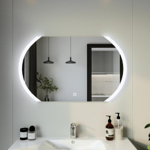 Зеркало Бриклаер Вега/Мальта 100 овал сенсор на зеркале