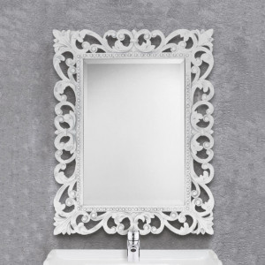 Зеркало Misty Аврора 80 белое прямоугольное