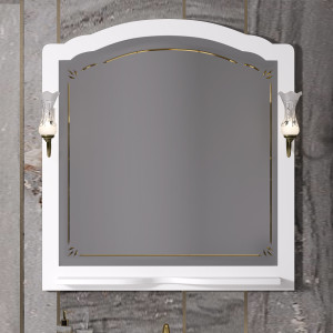 Зеркало Opadiris Лоренцо 100 белое матовое