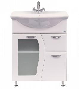 Тумба под раковину Мисти Дрея 65 с 1-им ящ. стекло
