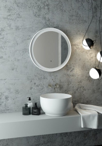 Зеркало с подсветкой Art & Max Napoli 60 круглое белый