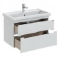Тумба с раковиной СаНта Лондон 80 2 ящика подвесная — рис. 2