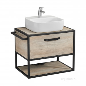 Тумба под раковину Aquaton Лофт Фабрик 65 дуб эндгрейн
