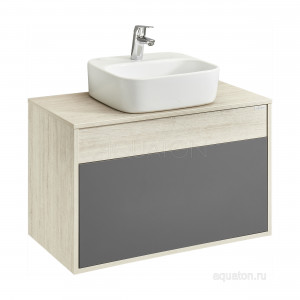 Тумба под раковину Aquaton Лофт Урбан 80 серый графит\дуб орегон
