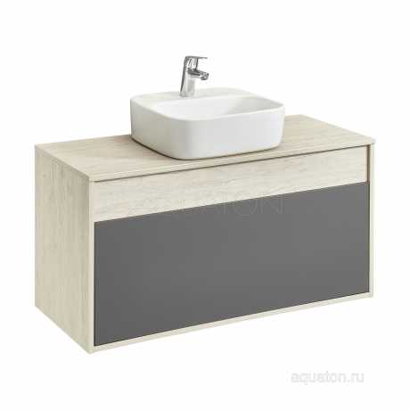 Тумба под раковину Aquaton Лофт Урбан 100 серый графит\дуб орегон