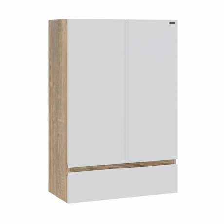 Шкаф над стиральной машиной СаНта Марс 60/90 1 ящик  янтарный/ белый