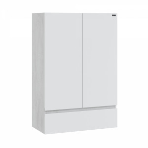 Шкаф над стиральной машиной СаНта Марс 60/90 1 ящик светлый/белый