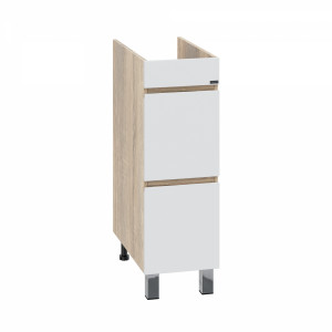 Тумба под раковину над стиральной машиной СаНта Марс 29 2 ящика напольная янтарный