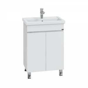 Тумба с раковиной СаНта Марс 60 напольная светлый/ белый