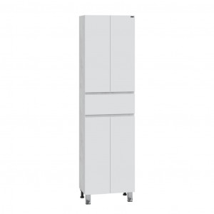 Шкаф-пенал СаНта Марс 50 1ящик напольный светлый/белый