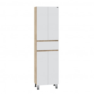 Шкаф-пенал СаНта Марс 50 1ящик напольный янтарный/белый