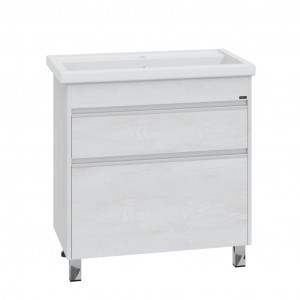 Тумба под раковину СаНта Уран 80 2ящика напольная светлый