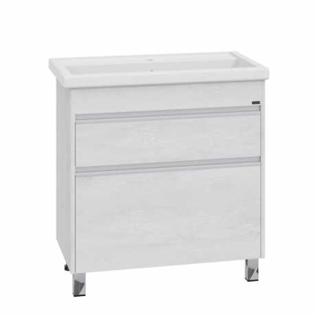 Тумба под раковину СаНта Уран 80 2ящика напольная светлый