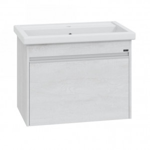 Тумба с раковиной СаНта Уран 70 2ящика подвесная светлый