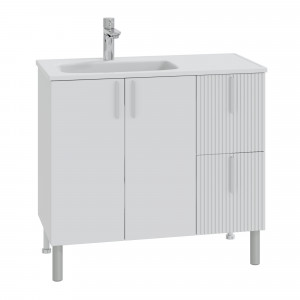 Тумба под раковину СаНта Вега 90 2 ящ напольная белый