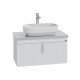 Тумба с раковиной и столешницей СаНта Юпитер 80 2 ящ подвесная белый/светлый — рис. 3