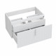 Тумба с раковиной и столешницей СаНта Юпитер 80 2 ящ подвесная белый/светлый — рис. 5