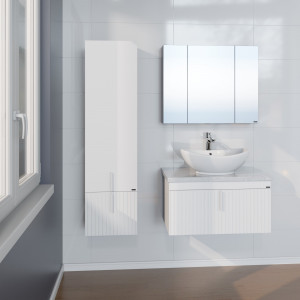 Мебель для ванной СаНта Юпитер 80 2 ящ подвесная белый/светлый