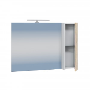 Зеркало-шкаф СаНта Меркурий 90 янтарный/белый